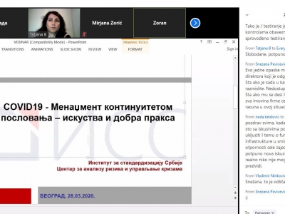 Одржан други вебинар на тему континуитета пословања