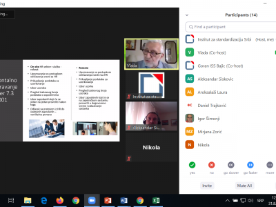 The first interactive webinar in Serbian language – held on 31 August 2020 - Remote audit - Why, when and how?
