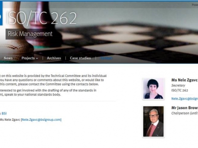 New ISO/TC 262/JWG 01 Secretary